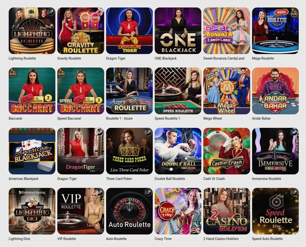 Panoramica del catalogo giochi Iwild Casino